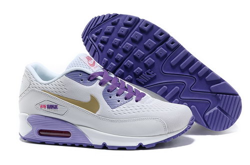 Nike Air Max 90 Prm Em Women White And Purple Casual Shoes Wholesale
